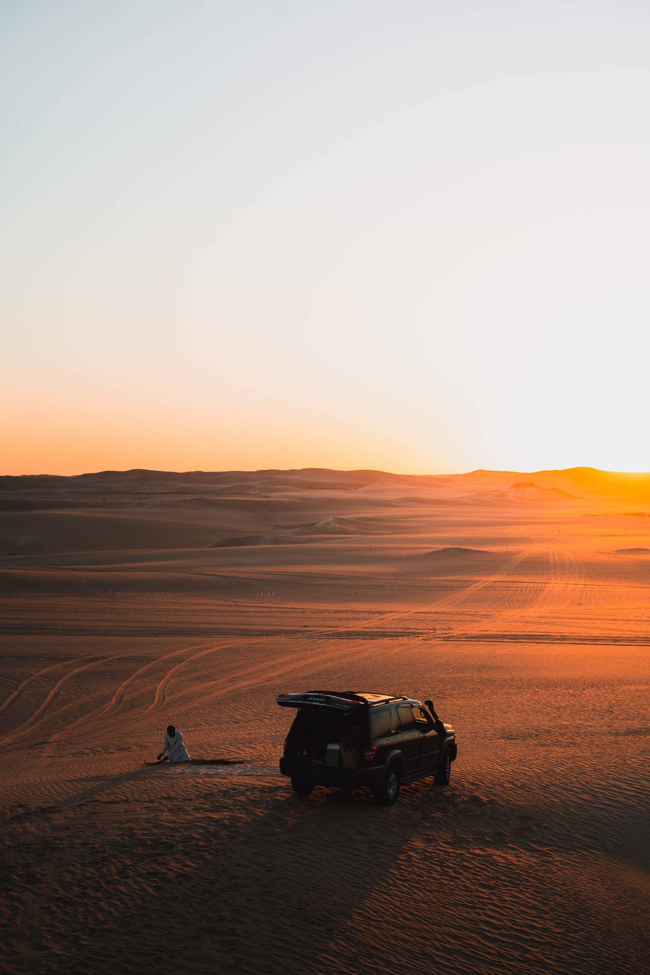 Arrêt dans les dunes